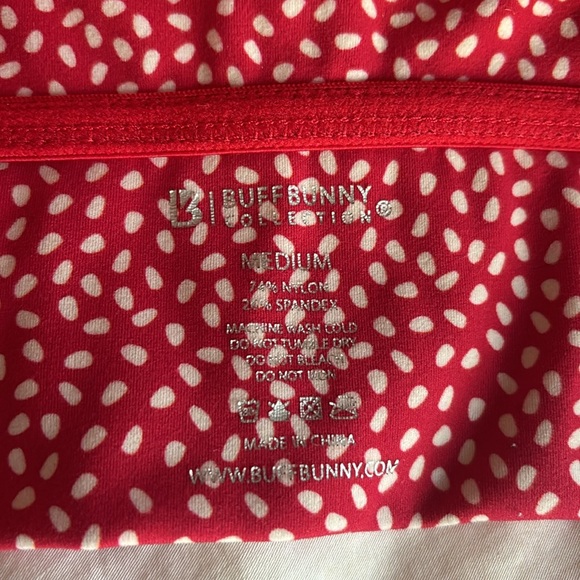 Buffbunny Rosa Sports Bra Salsa Red Bossy Print M - Picture 3 of 4